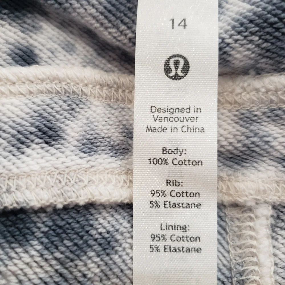 Lululemon Athletica warm down jogger marble dye Size 14